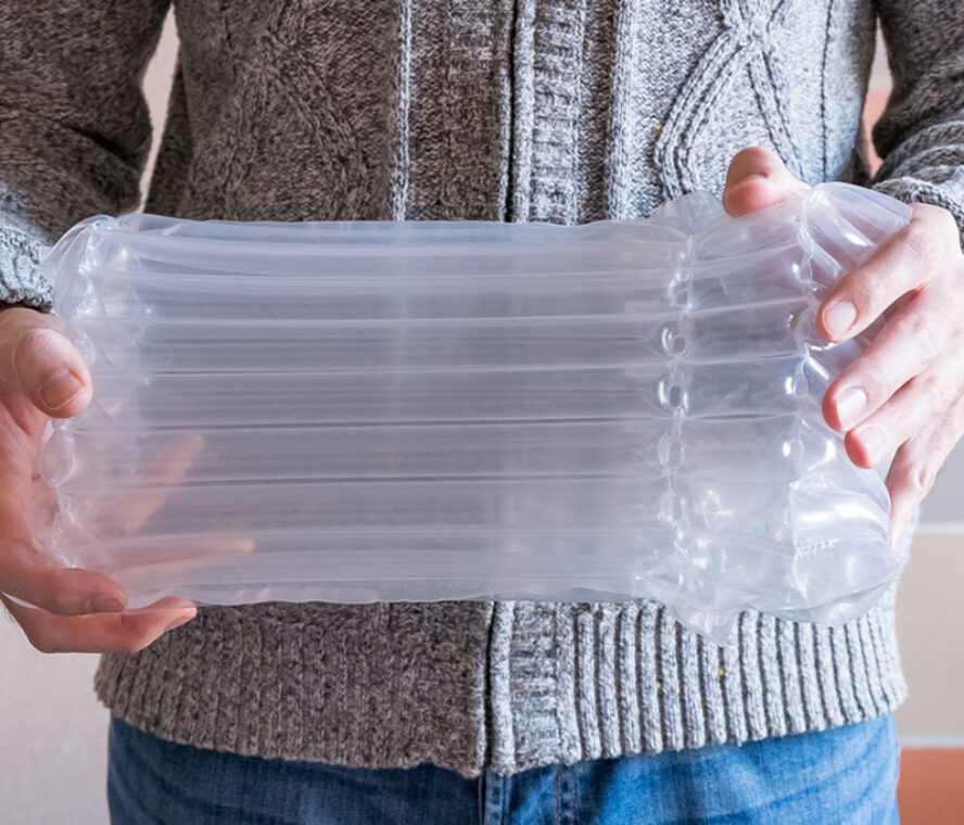translucent air packaging hands hold, plastic packaging