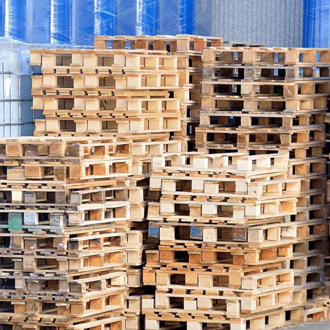 palets de madera o de plástico